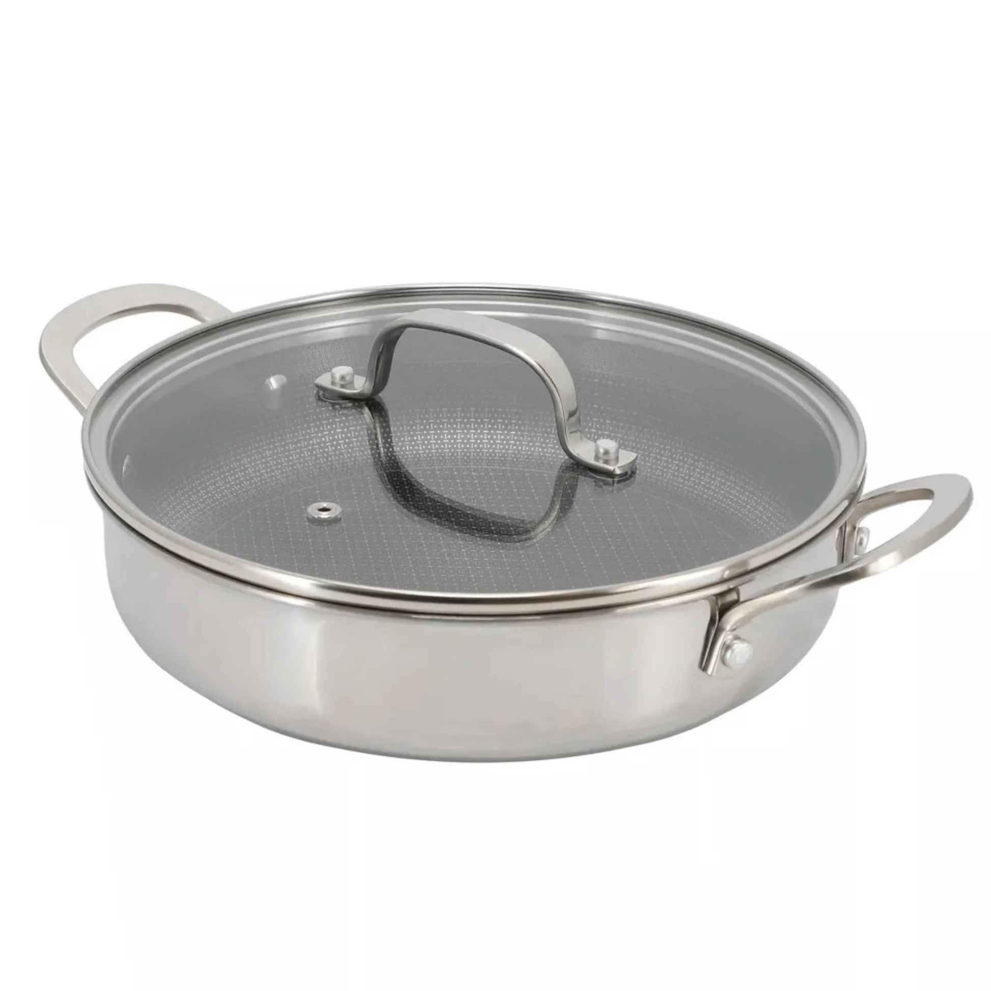 Better Chef 11-Inch 3-Ply Stainless Steel Nonstick Deep Fry Pan with Lid