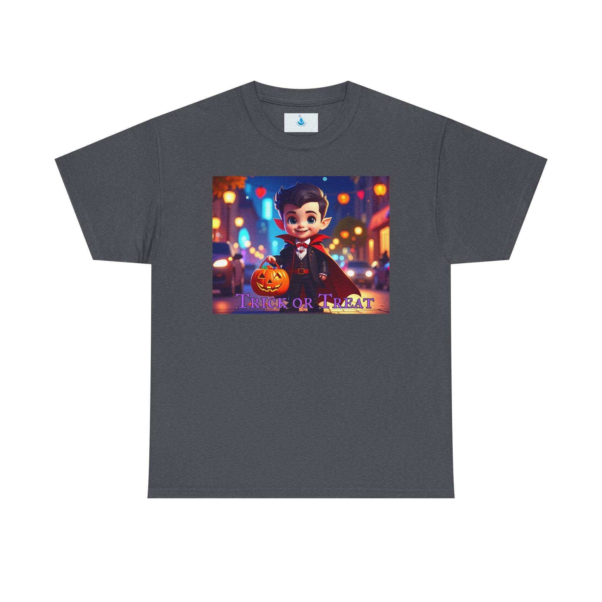 Halloween Unisex T-Shirt, Spooky Graphic Tee for Kids, Trick or Treat Apparel, Cute Vampire Costume Top, Fun Fall Fashion - Flowly Home