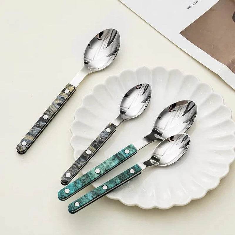Set of 10 Modern French Flatware Set - Bistrot Style Cutlery Silverware, Only $4.9 Each - Flowly Home