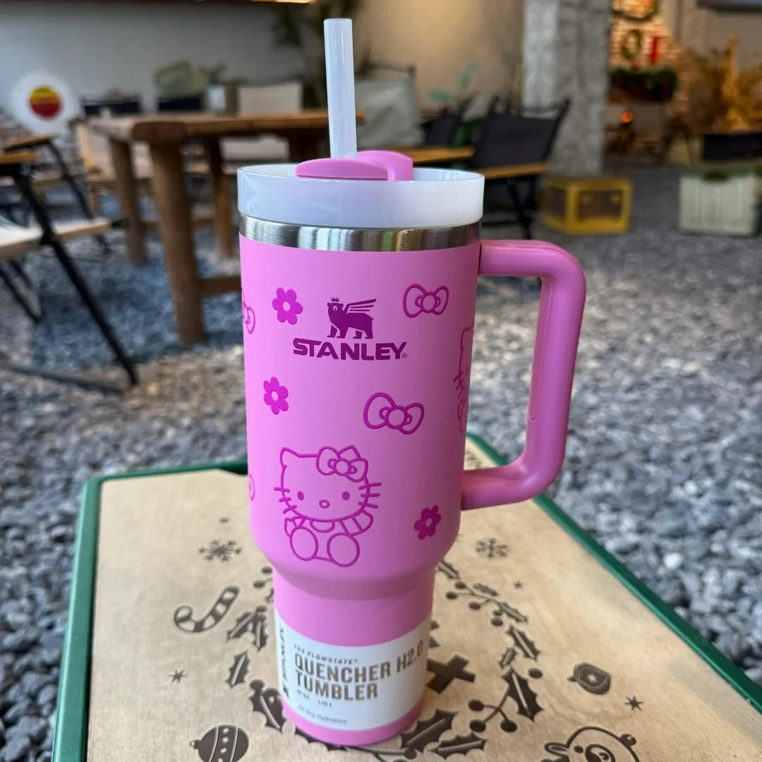 Stanley Quencher Tumbler 40 oz with Handle and Straw - Flowstate 3-Position Lid, Travel and Cup Holder Compatible