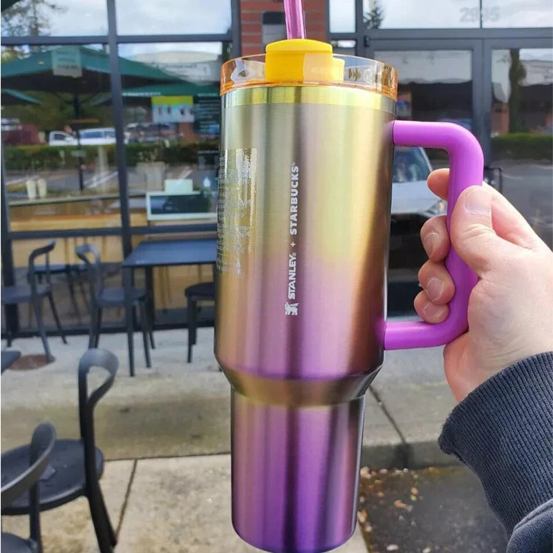 Stanley Quencher Tumbler 40 oz with Handle and Straw - Flowstate 3-Position Lid, Travel and Cup Holder Compatible