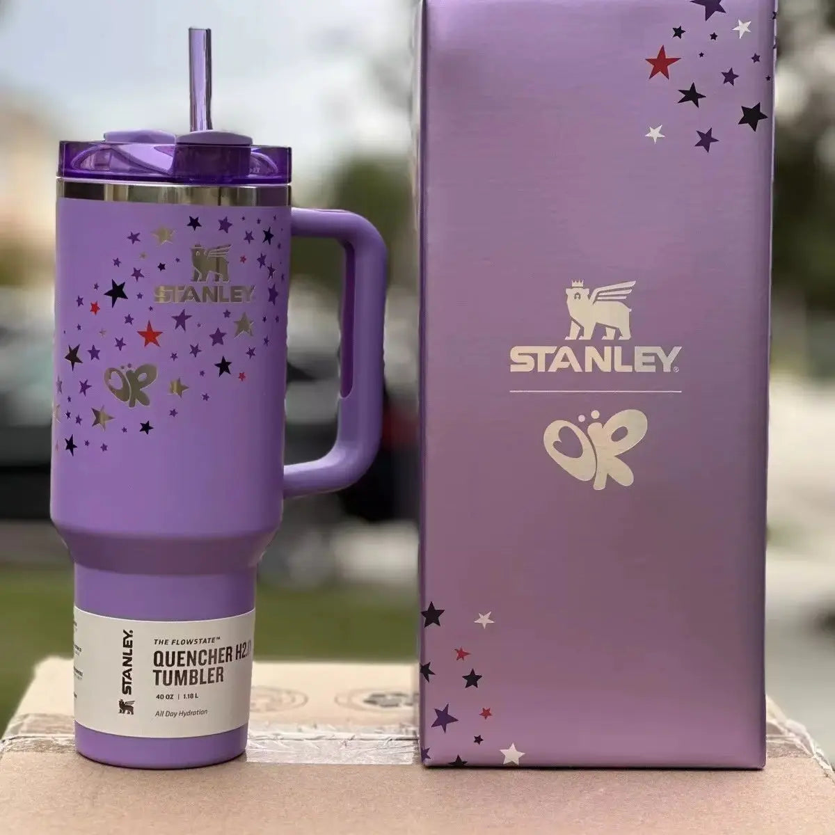 Stanley Quencher Tumbler 40 oz with Handle and Straw - Flowstate 3-Position Lid, Travel and Cup Holder Compatible