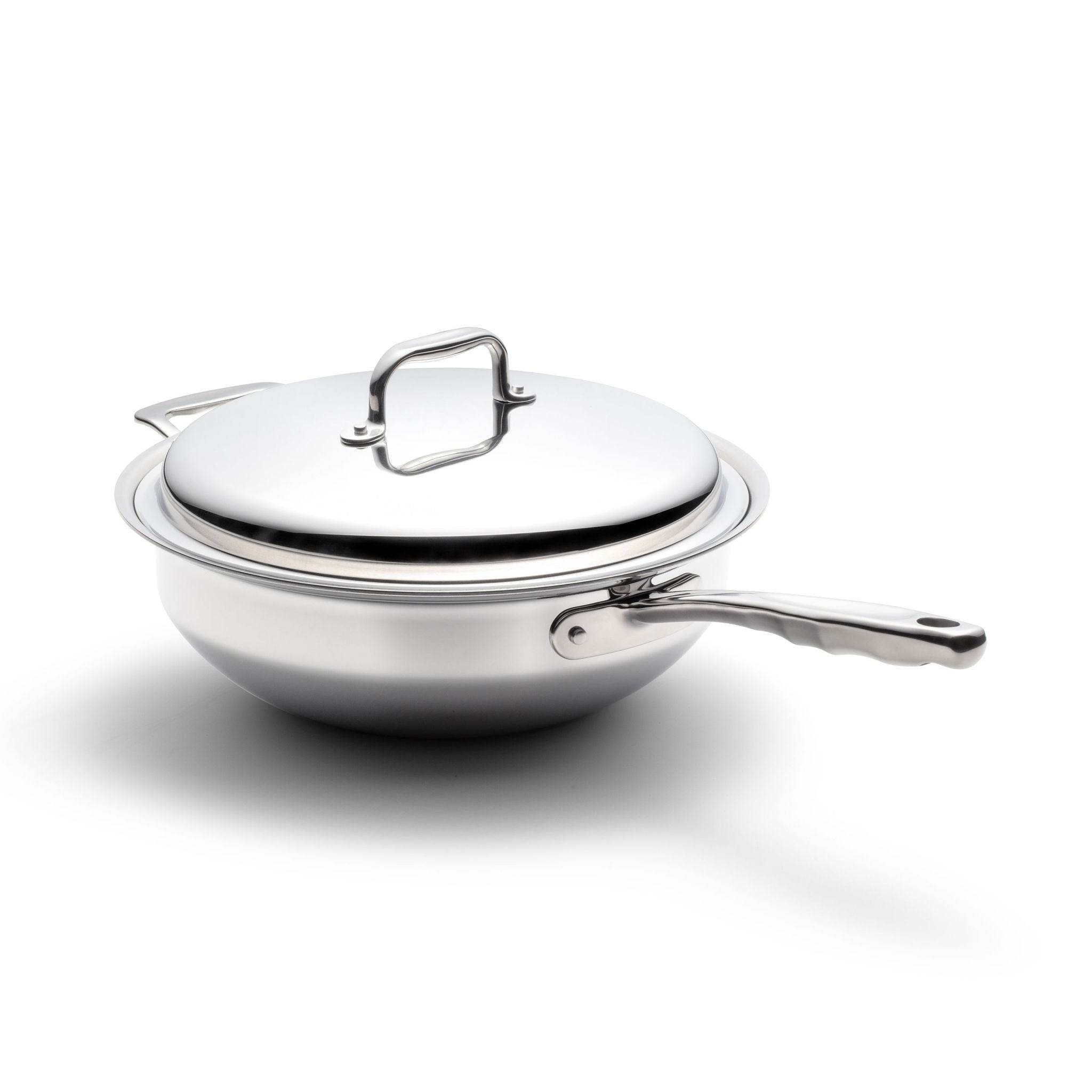 5 Quart Stainless Steel Wok for Versatile Cooking - Flowly Home