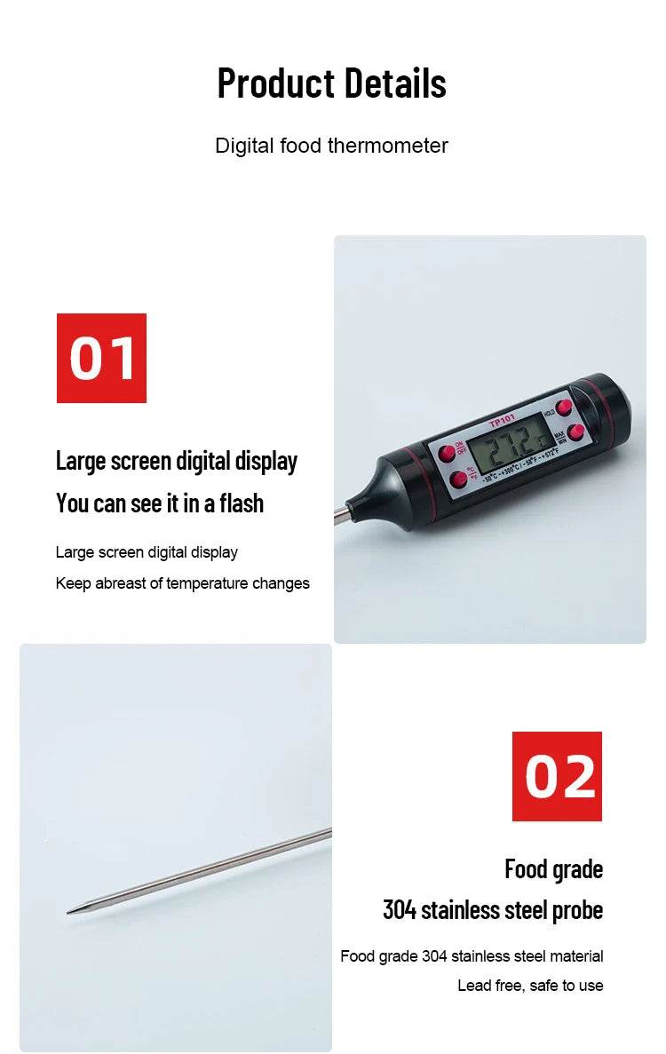 Food Baking Digital Kitchen Thermometer Electronic Probe BBQ Temperature Measuring Pen - Flowly Home