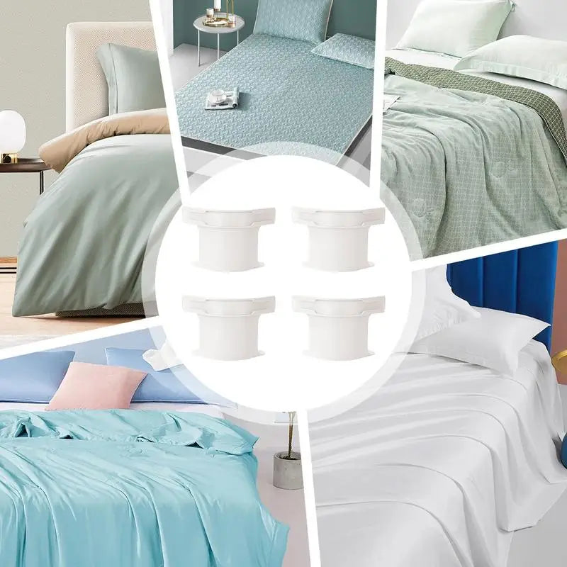 4pcs Heavy Duty Bed Sheet Clips - Durable and Reliable Corner Tighteners for Perfectly Fitted Bedsheets