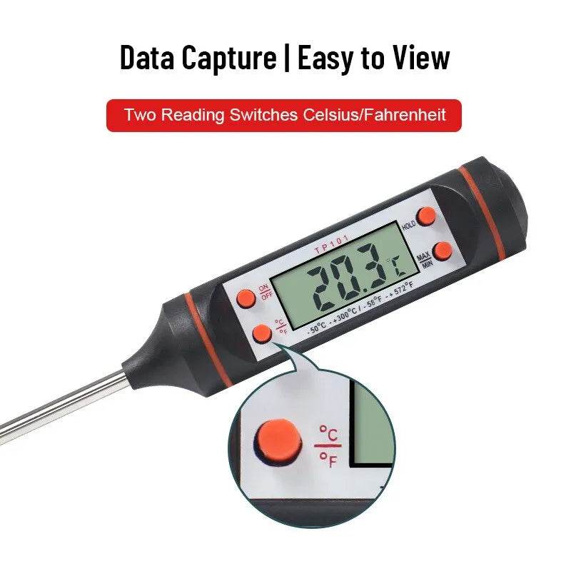 Food Baking Digital Kitchen Thermometer Electronic Probe BBQ Temperature Measuring Pen - Flowly Home