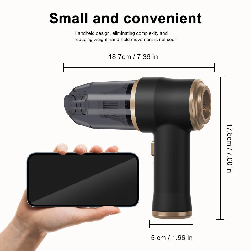 Wireless Car Vacuum Cleaner – Portable High Power Home Appliance for Cleaning Bedroom Carpets and More