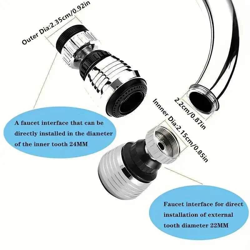 360° Rotating Faucet Head for Maximum Kitchen Flexibility - Flowly Home