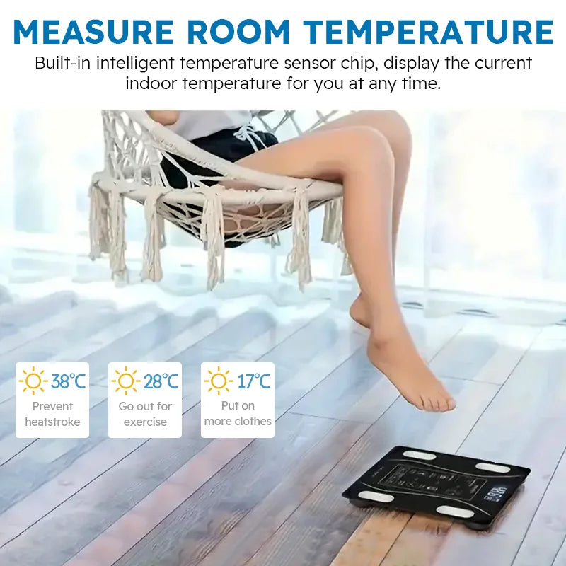 Smart Body Fat Scale - Wireless LED Digital Bathroom Weight Scale & Body Composition Analyzer