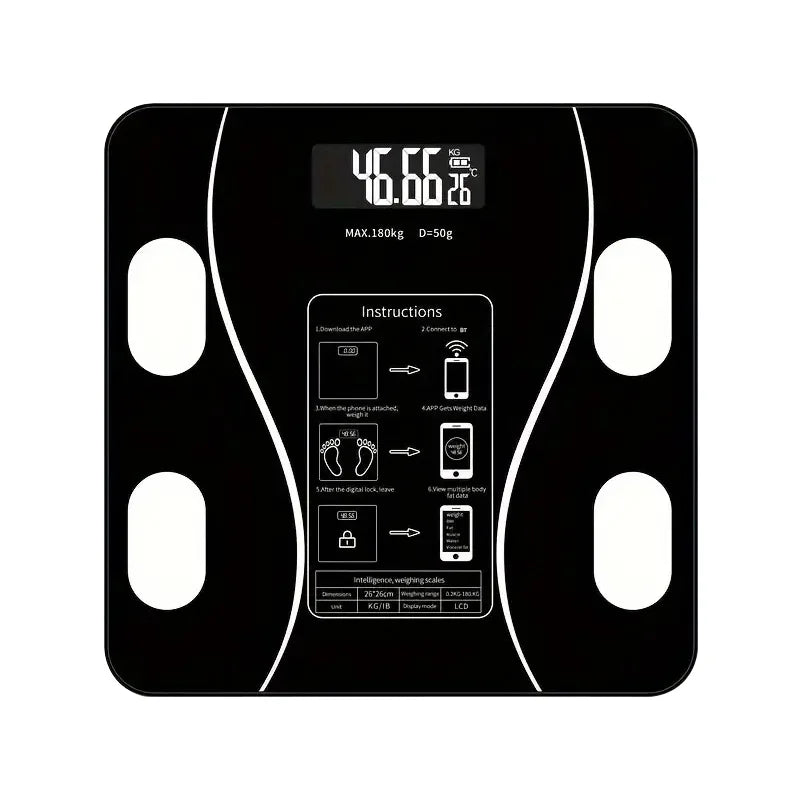 Smart Body Fat Scale - Wireless LED Digital Bathroom Weight Scale & Body Composition Analyzer