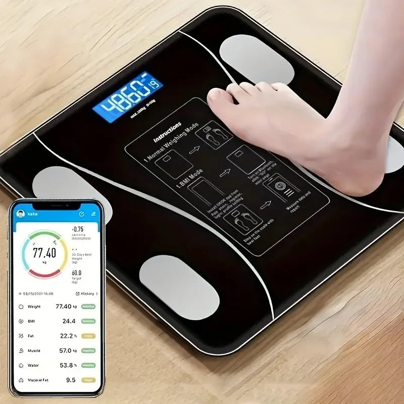Smart Body Fat Scale - Wireless LED Digital Bathroom Weight Scale & Body Composition Analyzer