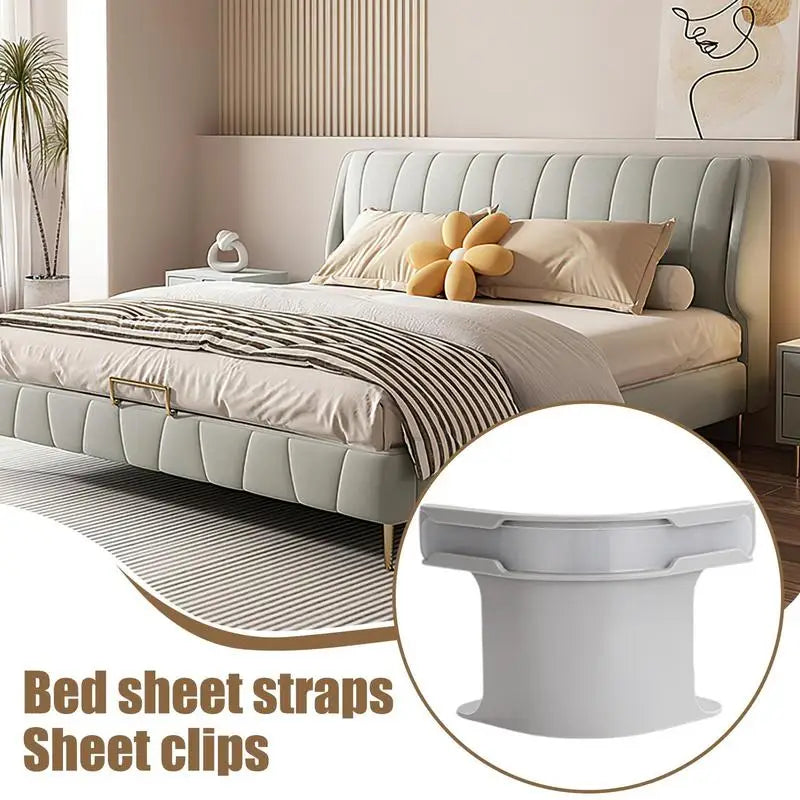 4pcs Heavy Duty Bed Sheet Clips - Durable and Reliable Corner Tighteners for Perfectly Fitted Bedsheets