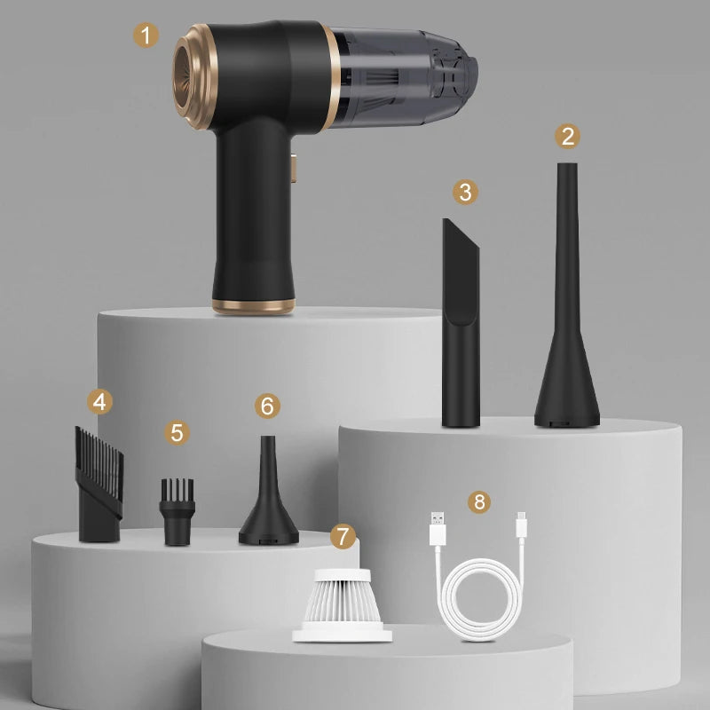 Wireless Car Vacuum Cleaner – Portable High Power Home Appliance for Cleaning Bedroom Carpets and More