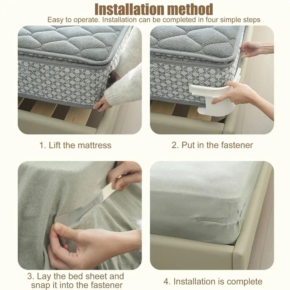 4pcs Heavy Duty Bed Sheet Clips - Durable and Reliable Corner Tighteners for Perfectly Fitted Bedsheets