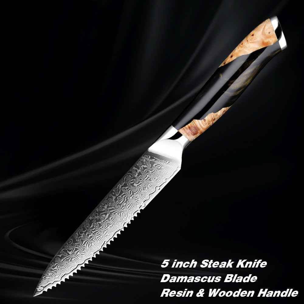 Damascus Steel Chef Knife - Professional Kitchen Knife for Chefs - Flowly Home