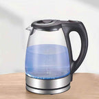Electric Kettle with Stainless Steel Filter, 1.7L Glass Tea Kettle & Hot Water Boiler, 1200W, Wide Opening, Black - Flowly Home