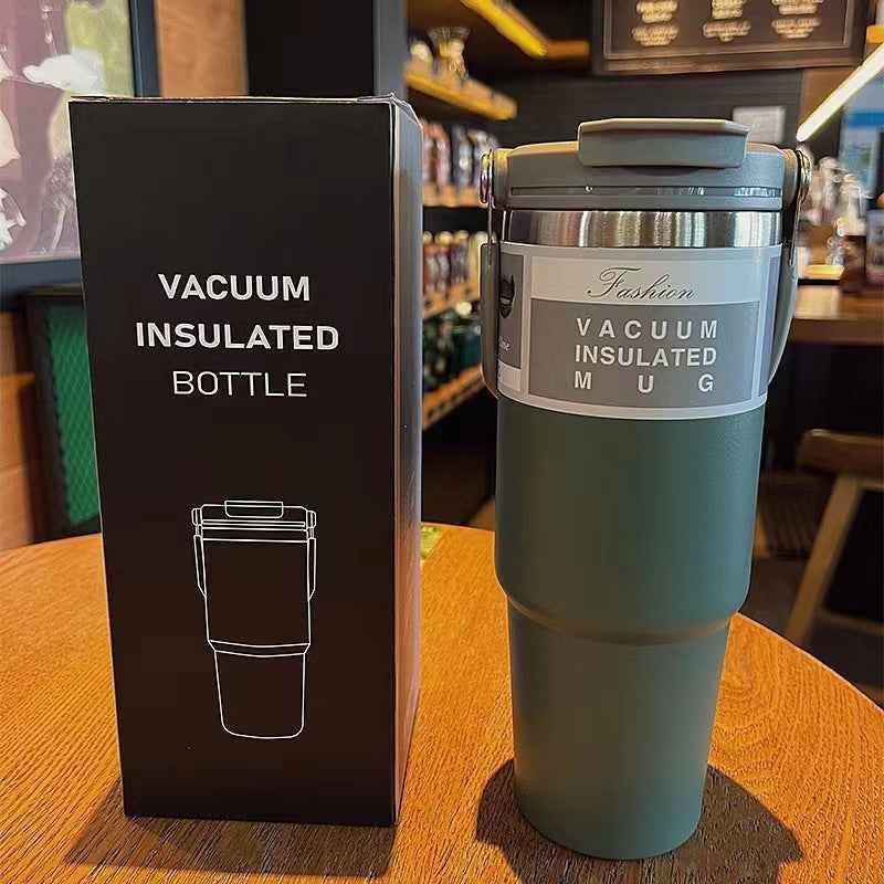Handheld Stainless Steel Insulated Cup - Dual Drink 304 Design - Flowly Home