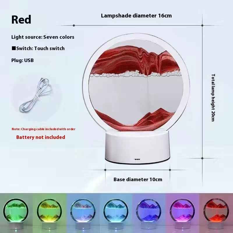 Creative 3D Quicksand Table Lamp for Bedside Decor