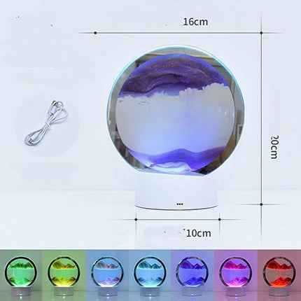 Creative 3D Quicksand Table Lamp for Bedside Decor