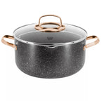 Korkmaz Galaksi Cookware Set - 7 Piece Non Stick Aluminum Cookware Set - Flowly Home