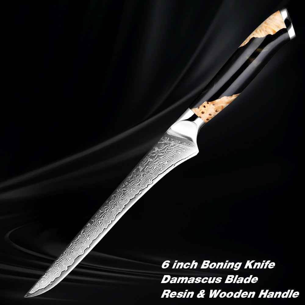 Damascus Steel Chef Knife - Professional Kitchen Knife for Chefs - Flowly Home