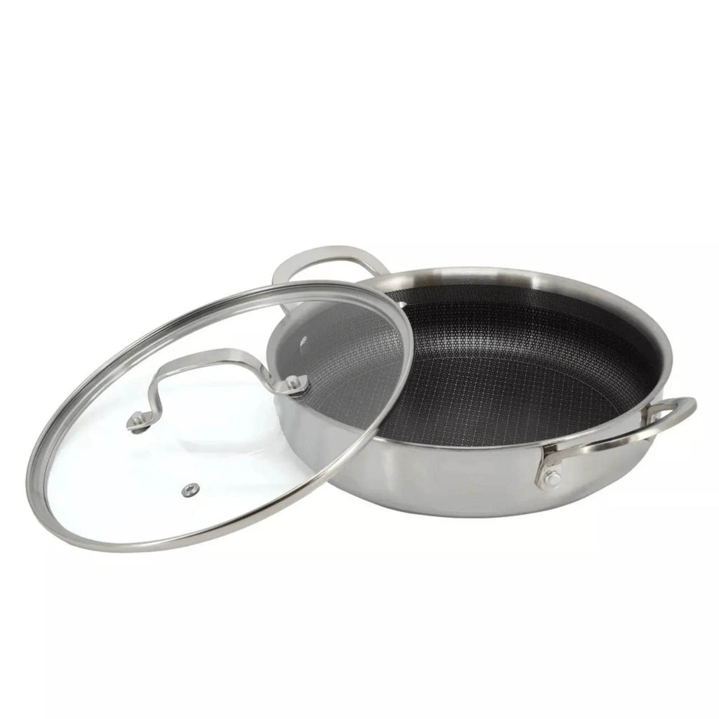 Better Chef Stainless Steel Nonstick Deep Fry Pan 11-Inch 3-Ply with Lid - Flowly Home