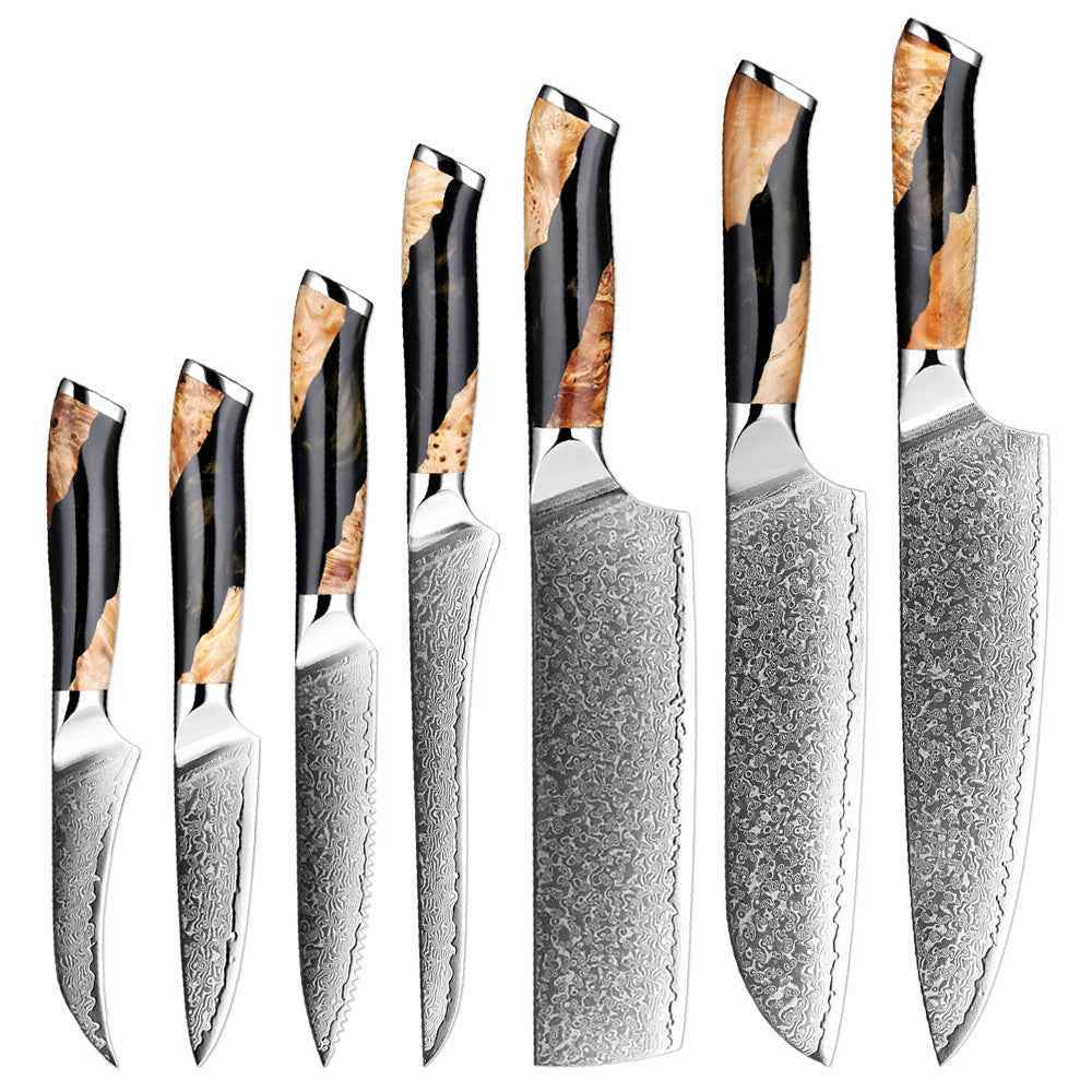 Damascus Steel Chef Knife - Professional Kitchen Knife for Chefs - Flowly Home