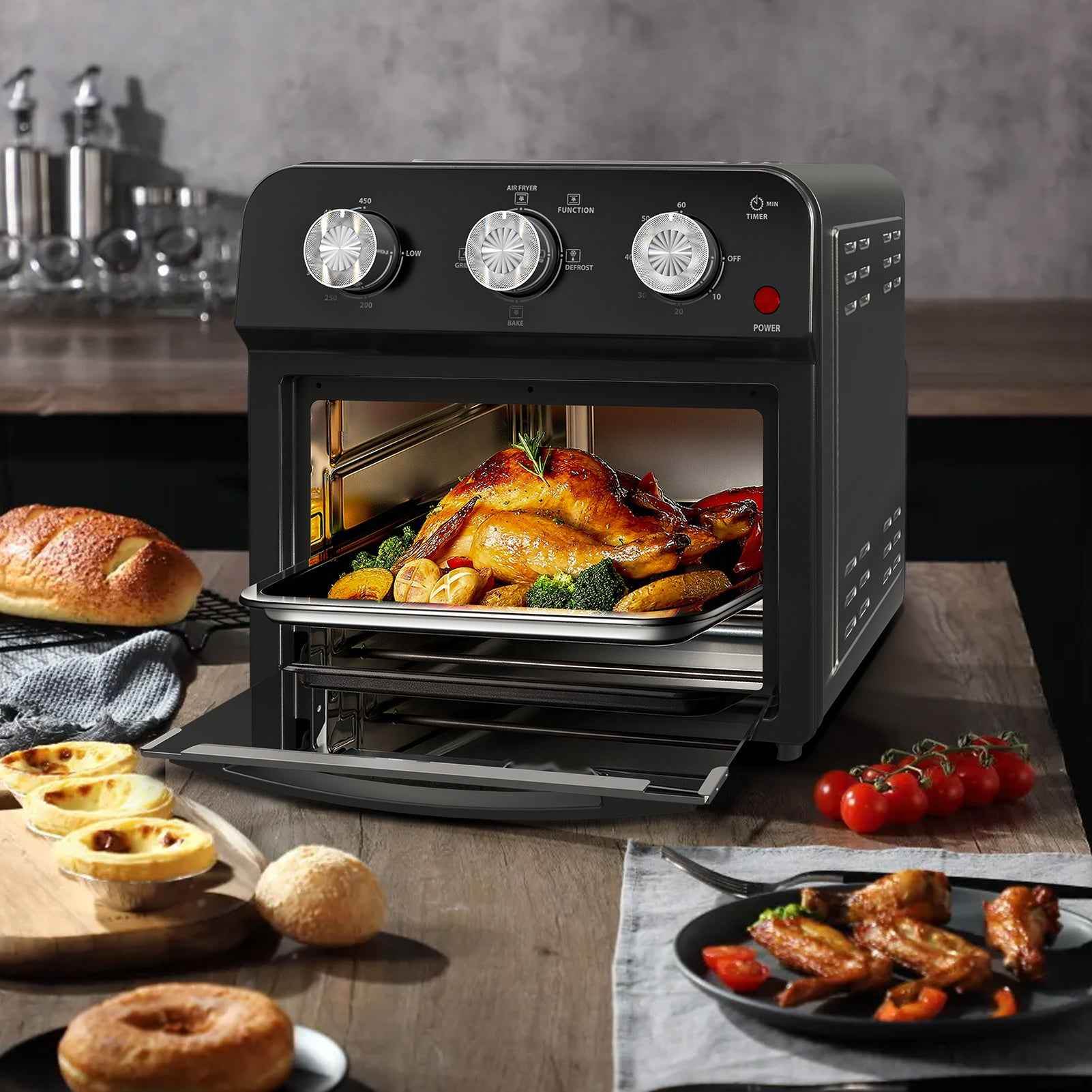 12.5 Qt Air Fryer - Versatile Multi-Function Cooking Grill for Air Frying, Baking, and Presets - Flowly Home