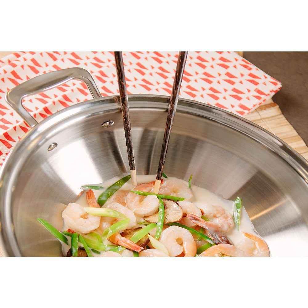 5 Quart Stainless Steel Wok for Versatile Cooking - Flowly Home